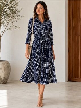 ✨ Ashley & Sage Polka Dot Shirt Dress ✨
NWT